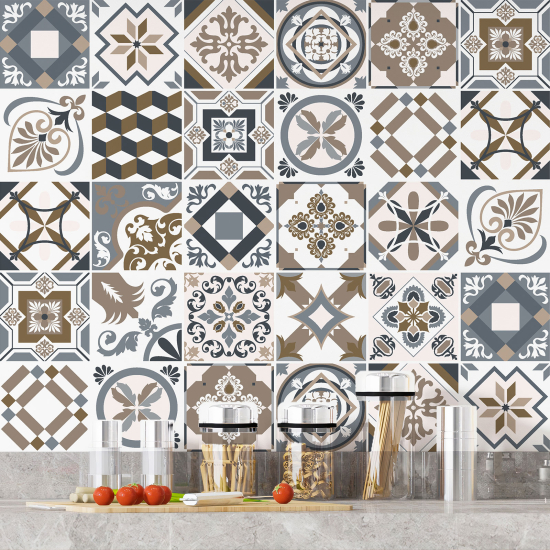 Tiles Stickers - Cement tile pattern