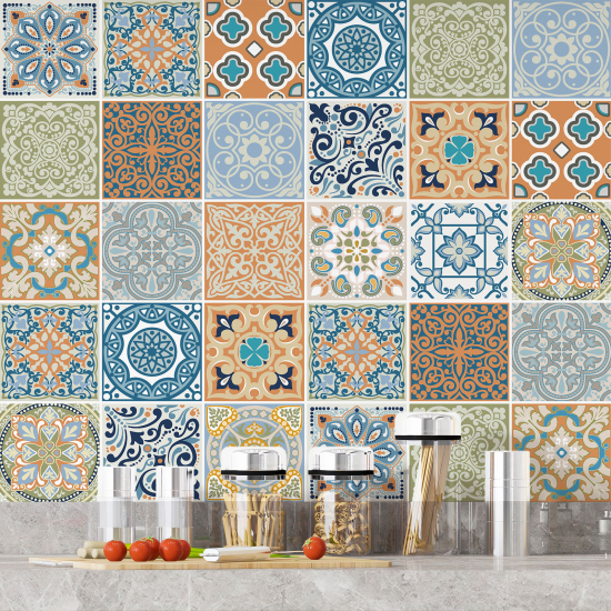 Tiles Stickers - Cement tile pattern