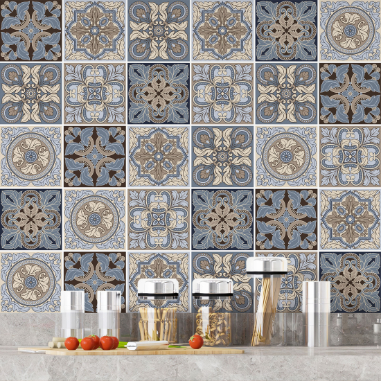 Tiles Stickers - Cement tile pattern