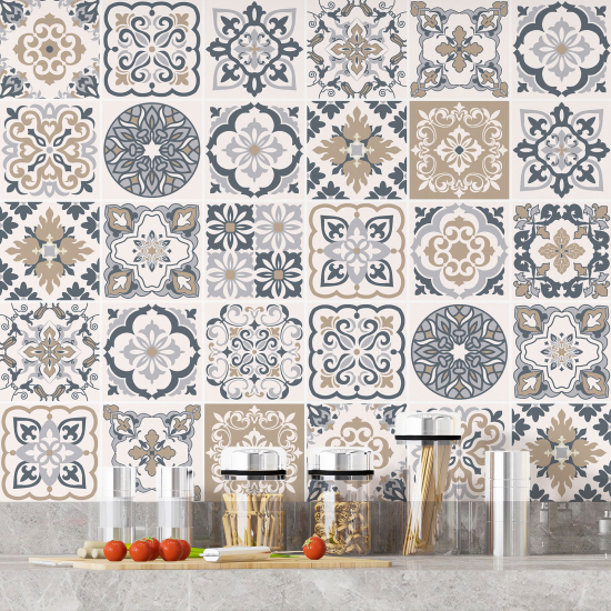 Tiles Stickers - Cement tile pattern