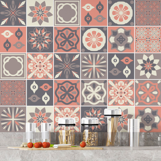 Tiles Stickers - Cement tile pattern