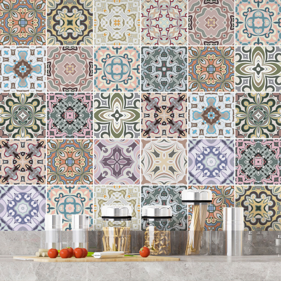 Tiles Stickers - Cement tile pattern