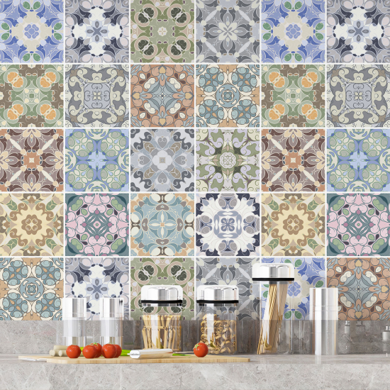 Tiles Stickers - Cement tile pattern