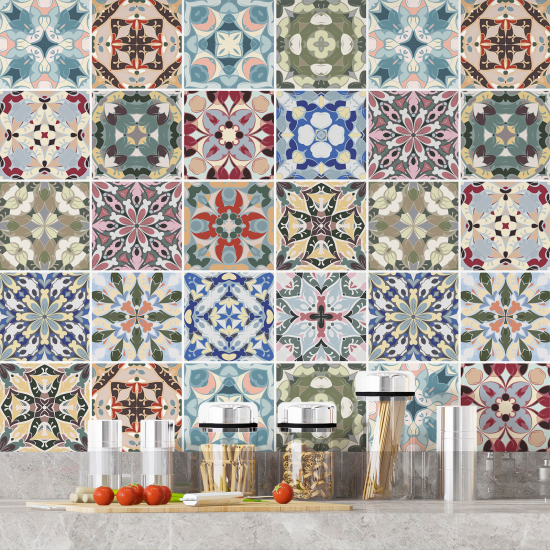 Tiles Stickers - Cement tile pattern