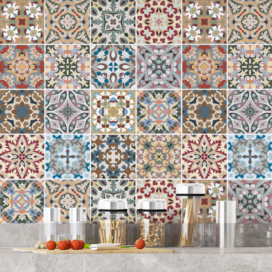 Tiles Stickers - Cement tile pattern