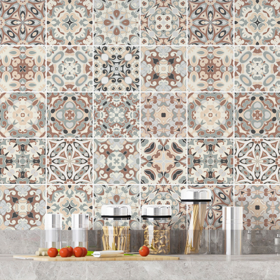 Tiles Stickers - Cement tile pattern