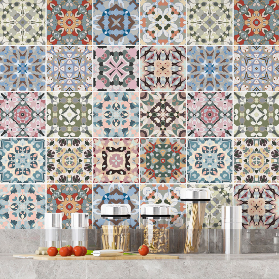 Tiles Stickers - Cement tile pattern