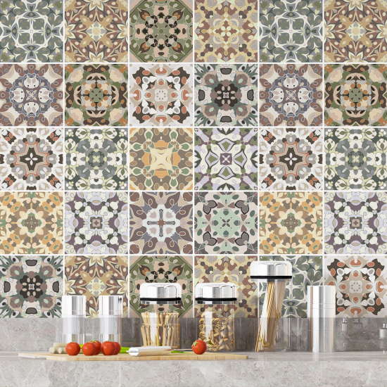 Tiles Stickers - Cement tile pattern