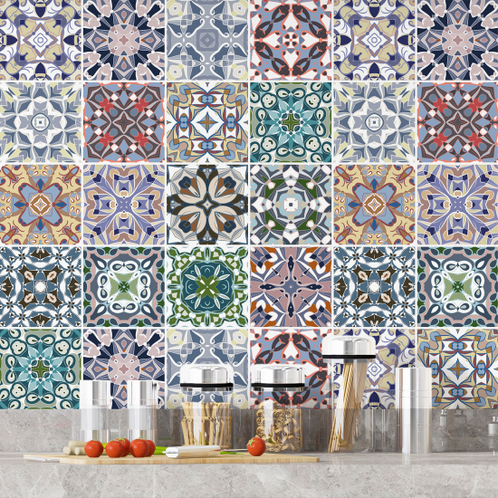 Tiles Stickers - Cement tile pattern