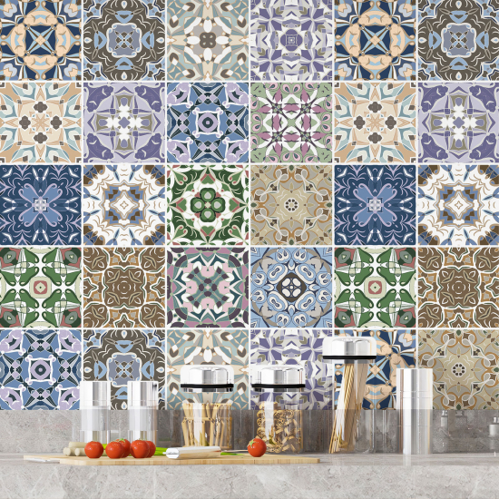 Tiles Stickers - Cement tile pattern