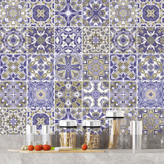 Tiles Stickers - Cement tile pattern