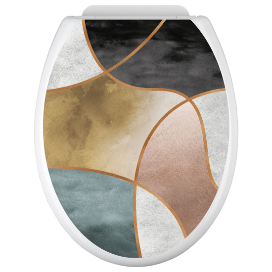 Toilet seat sticker - Abstract