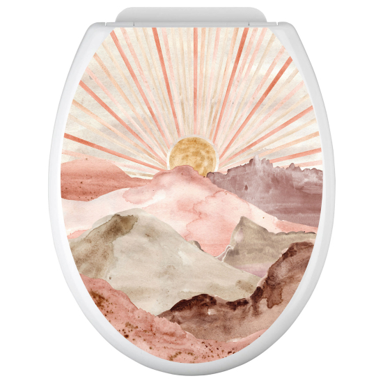 Toilet seat sticker - Boho Landscape