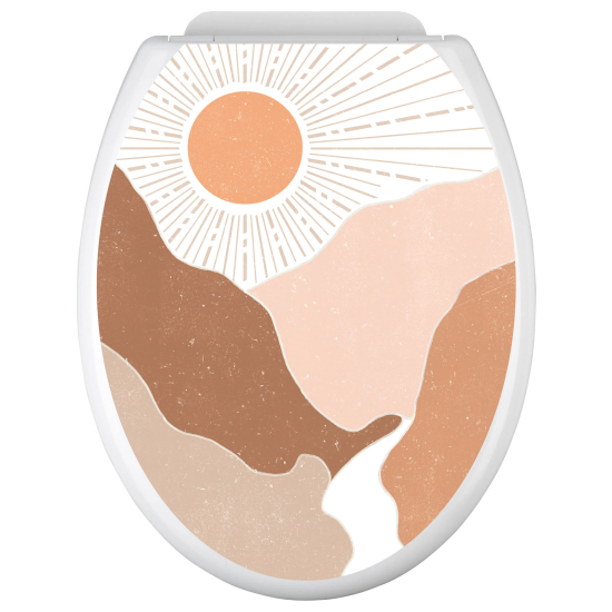 Toilet seat sticker - Boho Landscape