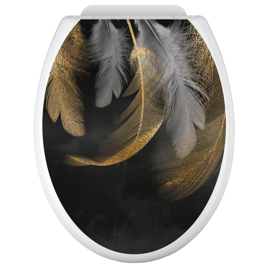 Toilet seat sticker - Feathers