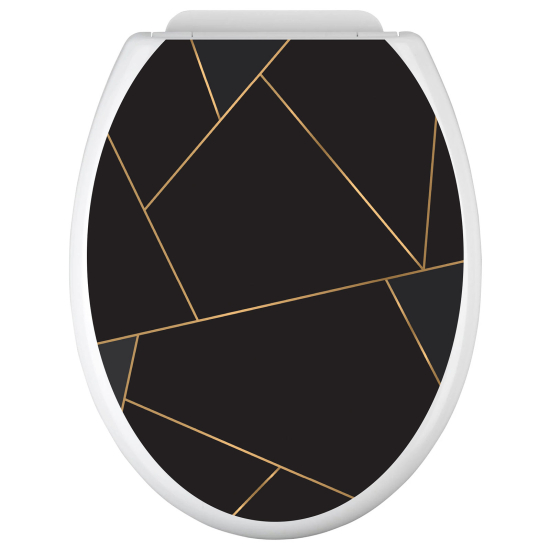 Toilet seat sticker - Geometric pattern