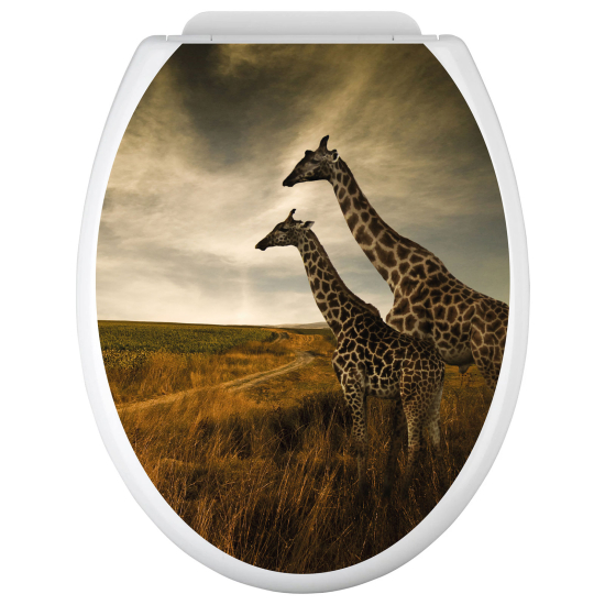 Toilet seat sticker - Giraffes