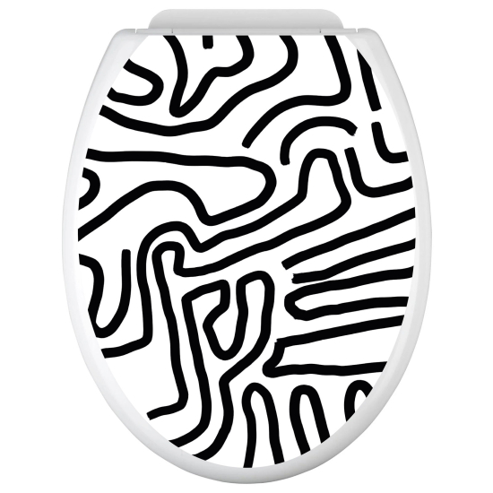 Toilet seat sticker - Graphic pattern