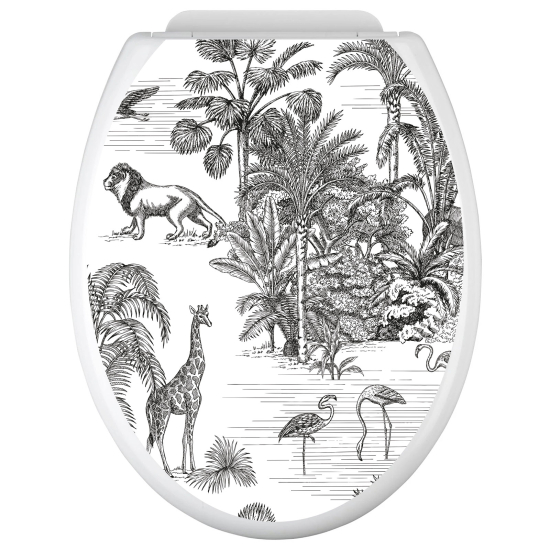 Toilet seat sticker - Jungle Animals