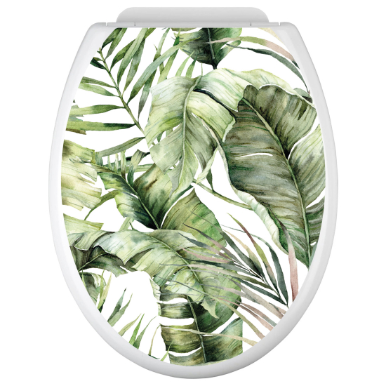 Toilet seat sticker - Leaves