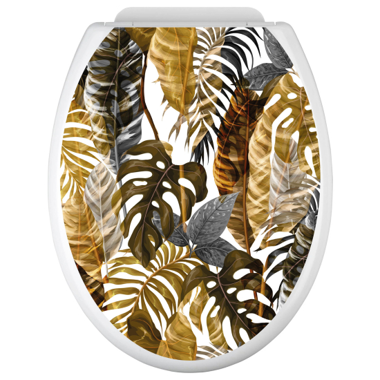 Toilet seat sticker - Leaves