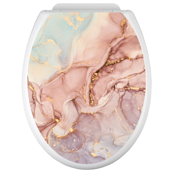 Toilet seat sticker - Marbled Effect