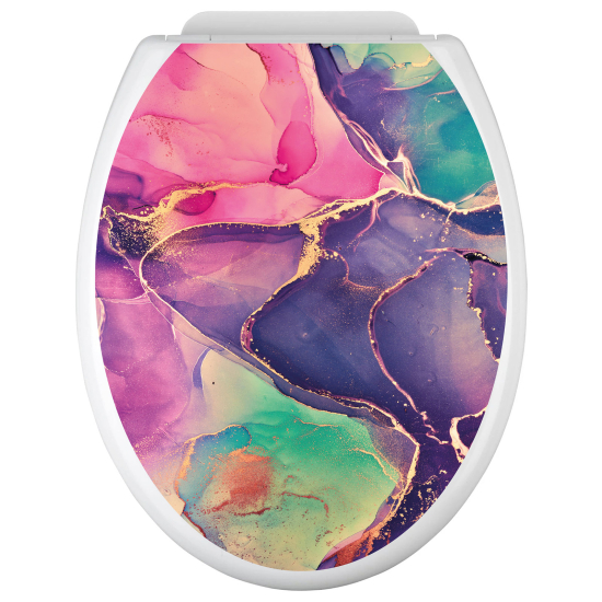 Toilet seat sticker - Marbled Effect