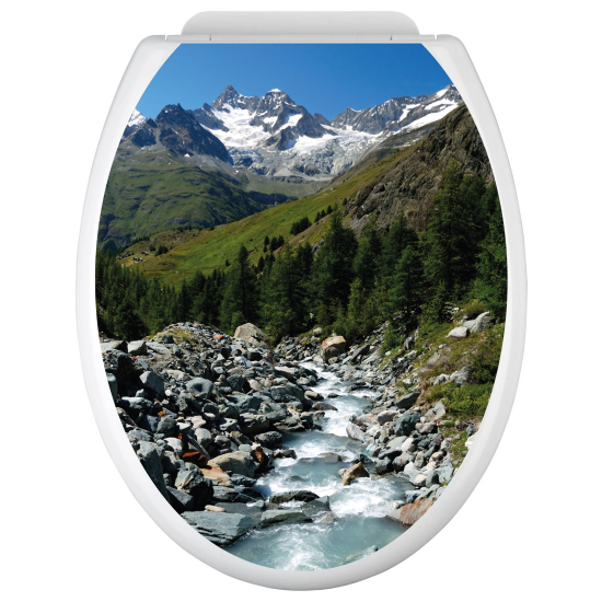 Toilet seat sticker - Mountains