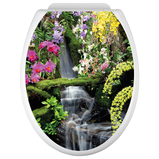 Toilet seat sticker - Nature cascades