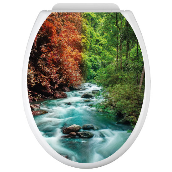 Toilet seat sticker - River