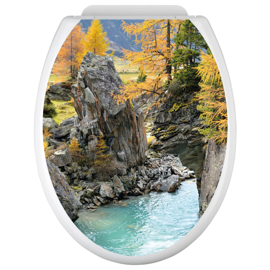 Toilet seat sticker - River