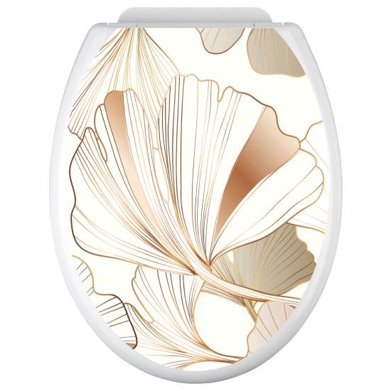 Toilet seat sticker - Tropical Leaves