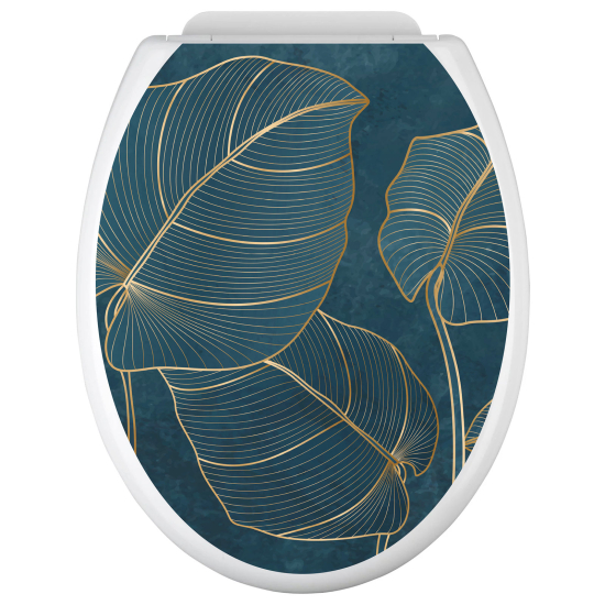 Toilet seat sticker - Tropical Leaves