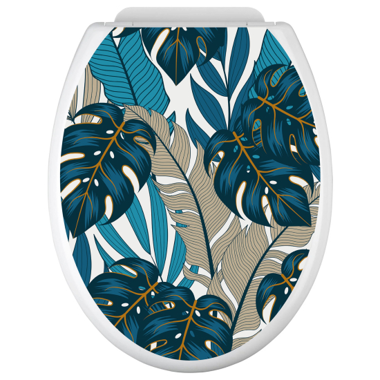 Toilet seat sticker - Tropical Leaves