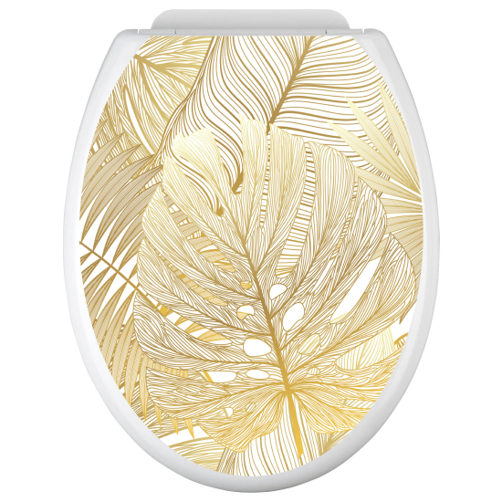 Toilet seat sticker - Tropical Leaves