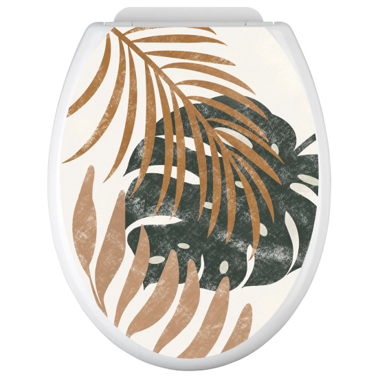 Toilet seat sticker - Tropical Leaves