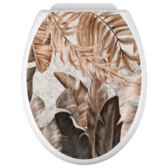 Toilet seat sticker - Tropical Leaves