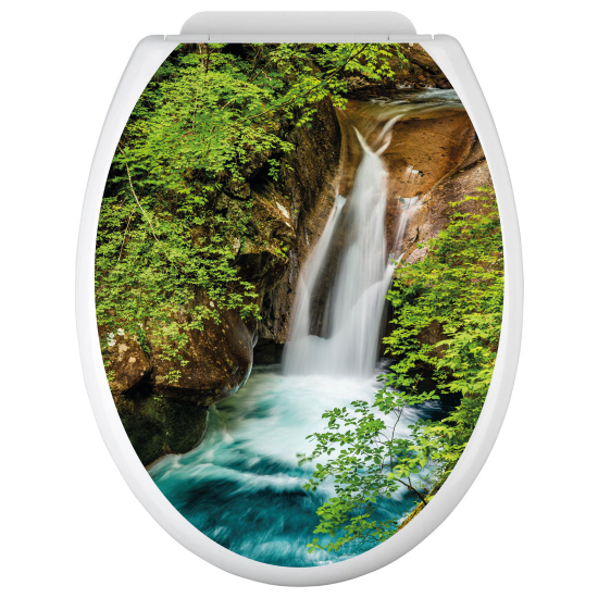 Toilet seat sticker - Waterfall