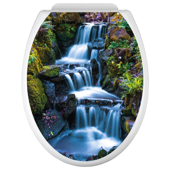 Toilet seat sticker - Waterfalls