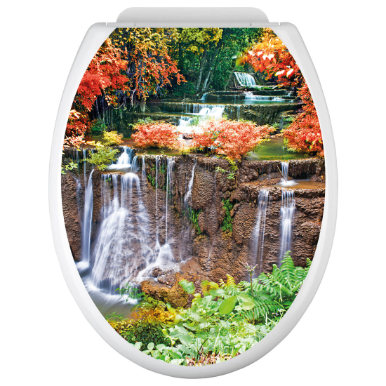 Toilet seat sticker - Waterfalls