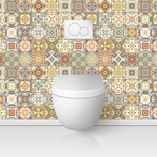 Toilets Self Adhesive - Cement tile effect