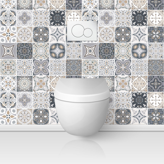 Toilets Self Adhesive - Cement tile effect