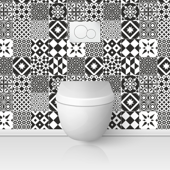 Toilets Self Adhesive - Cement tile effect