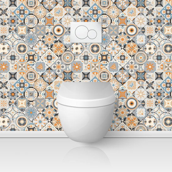 Toilets Self Adhesive - Cement tile effect