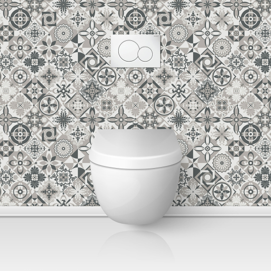 Toilets Self Adhesive - Cement tile effect