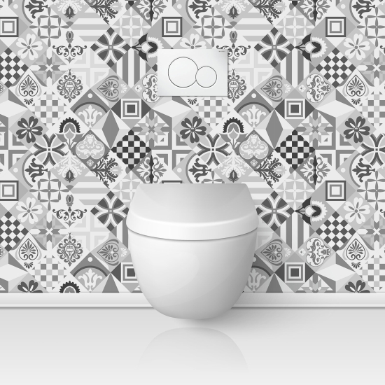 Toilets Self Adhesive - Cement tile effect