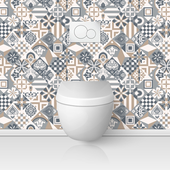 Toilets Self Adhesive - Cement tile effect