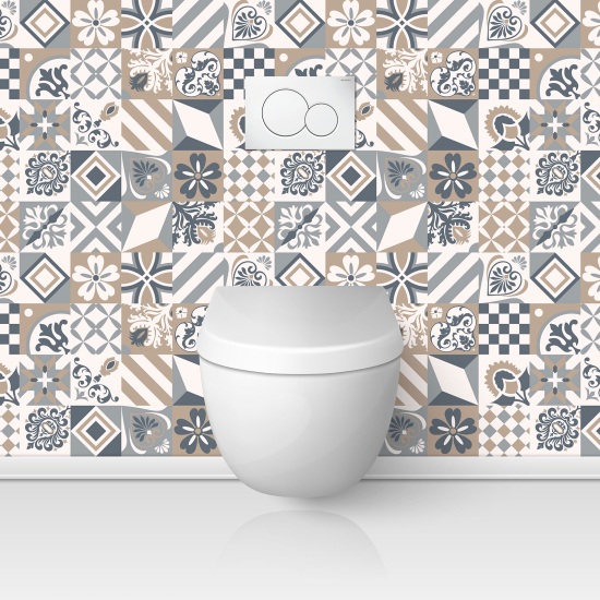 Toilets Self Adhesive - Cement tile effect