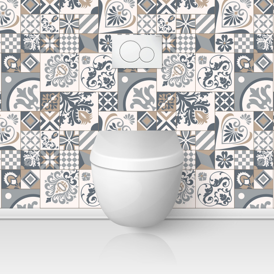 Toilets Self Adhesive - Cement tile effect