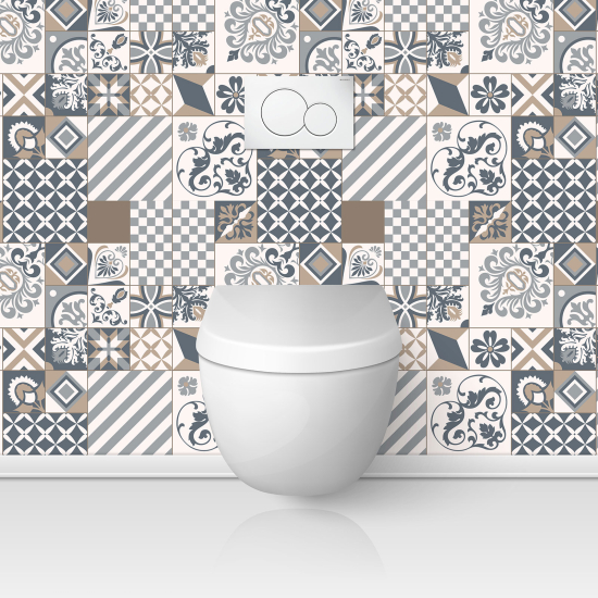 Toilets Self Adhesive - Cement tile effect